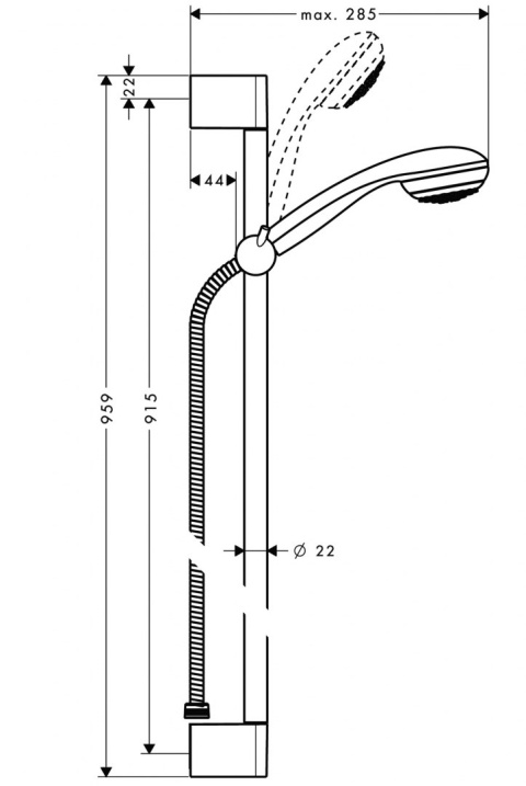 HANSGROHE Crometta 85 Zestaw prysznicowy Mono Green-27651000