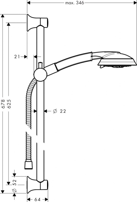 HANSGROHE Raindance Classic Zestaw prysznicowy 100-27843000