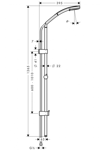 HANSGROHE Croma 100 Zestaw prysznicowy-27791000