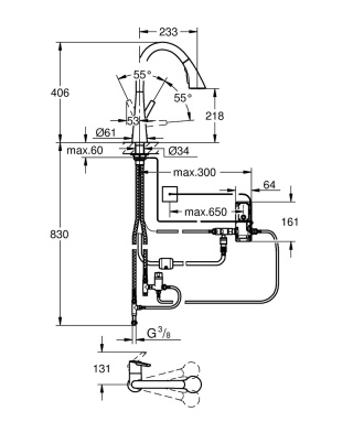 GROHE ZEDRA TOUCH elektroniczna bateria zlewozmywakowa-30219002