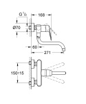 GROHE Eurodisc Cosmopolitan bateria zlewozmywakowa-33772002