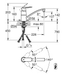 GROHE Eurosmart Cosmopolitan Jednouchwytowa bateria zlewozmywakowa-31179000