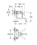 GROHE Eurosmart Jednouchwytowa bateria zlewozmywakowa-31391002