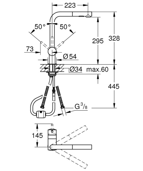 GROHE Minta Jednouchwytowa bateria zlewozmywakowa-30274DA0