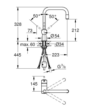 GROHE Minta Jednouchwytowa bateria zlewozmywakowa-32067000