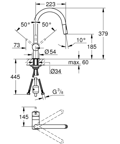 GROHE Minta Jednouchwytowa bateria zlewozmywakowa-32321AL2