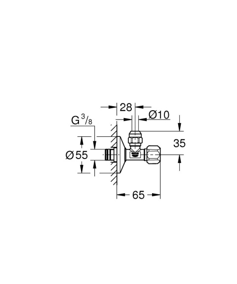 GROHE ZAWÓR KĄTOWY 3/8″-22052000