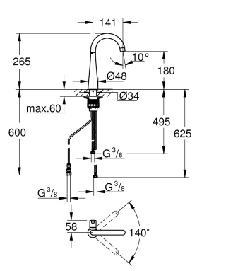 GROHE Zedra Zawór sztorcowy z funkcą filtracji wody-30026DC2