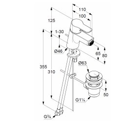 KLUDI jednouchwytowa bateria bidetowa DN 15-375339165