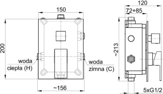 KFA MOKAIT zestaw podtynkowy natryskowy-5539-501-00