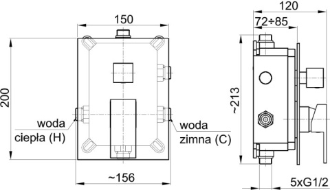 KFA MOKAIT zestaw podtynkowy natryskowy-5539-501-00