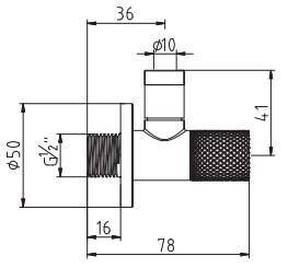 KLUDI A-QA zawór kątowy DN 15-1584605-00