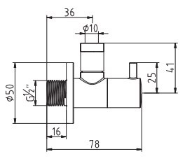 KLUDI A-QA zawór kątowy DN 15-1584505-00