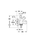 GROHE WAS® ZAWÓR KĄTOWY, KOMBINOWANY 3/8″-41070000