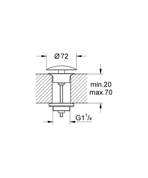 GROHE ZAWÓR ODPŁYWOWY 1 1/4″-65808000