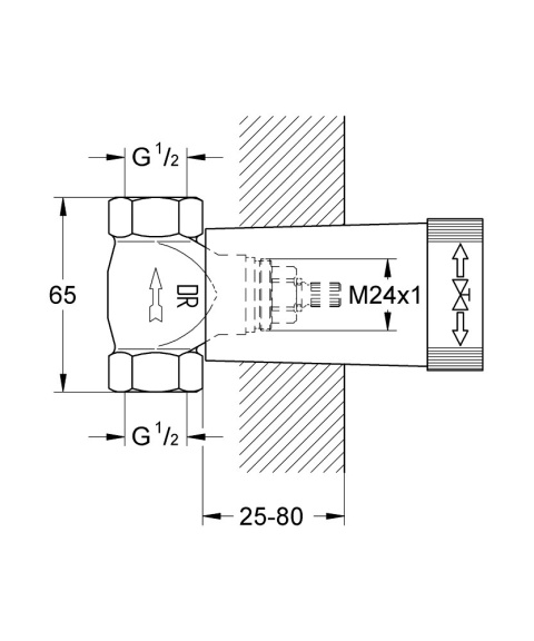 GROHE ZAWÓR PODTYNKOWY, 1/2″-29811000