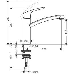 HANSGROHE Focus M41 Jednouchwytowa bateria kuchenna-31806800