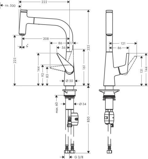 HANSGROHE Talis Select M51 Jednouchwytowa bateria kuchenna-72822800