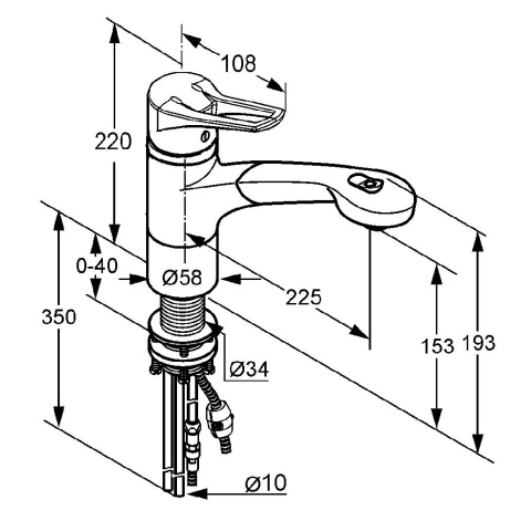 KLUDI MX jednouchwytowa bateria kuchenna DN 15-399410562