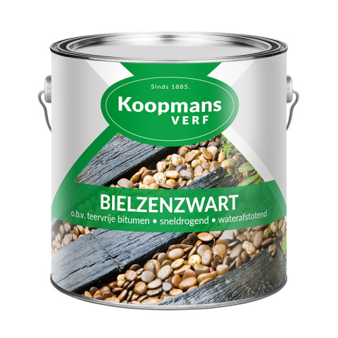 KOOPMANS BIELZENZWART - Bitumiczny środek do ochrony drewna (2.5L / 5L)