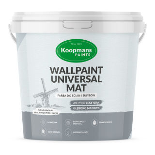 KOOPMANS WALLPAINT UNIVERSAL MAT - Lateksowa antyrefleksyjna farba wewnętrzna (9 L)