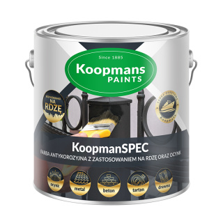 KOOPMANS KoopmanSPEC - Farba antykorozyjna z zastosowaniem na rdzę oraz ocynk (0.25 L)