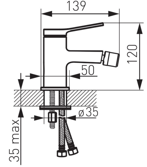 FERRO Bateria bidetowa stojąca | Stratos - BSC6