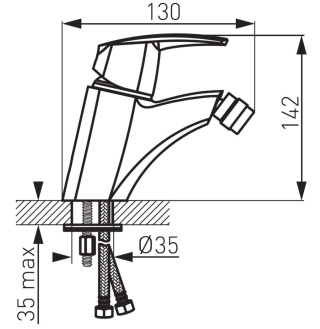 FERRO Bateria bidetowa stojąca | Metalia 56 - 56011.0