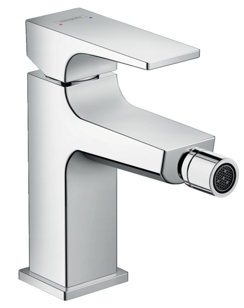 HANSGROHE Metropol Jednouchwytowa bateria bidetowa z kpl. odpływowym Push-Open, uchwyt jednoramienny - 32520000