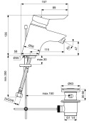 IDEALSTANDARD Ceraplus Bateria bidetowa stojąca - B8206