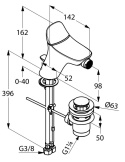 KLUDI Ambienta Jednouchwytowa bateria bidetowa DN 15 - 532160575