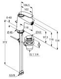 KLUDI Balance Jednouchwytowa bateria bidetowa DN 10 - 522160575