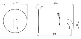 ORAS Electra 6611C Element natynkowy do baterii umywalkowej, 3V