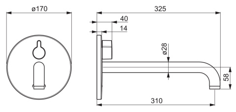 ORAS Electra 6615C Element natynkowy do baterii umywalkowej, 3V