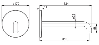 ORAS Electra 6622C Element natynkowy do baterii umywalkowej, 12V