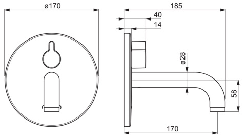 ORAS Electra 6623C Element natynkowy do baterii umywalkowej, 12V