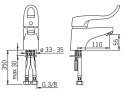 ORAS Safira 1091F Bateria umywalkowa