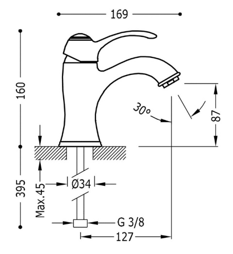 TRES CLASIC Bateria umywalkowa - 24210301