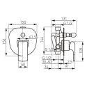 FERRO Bateria natryskowo-wannowa podtynkowa | Kvadro - 35050R.0