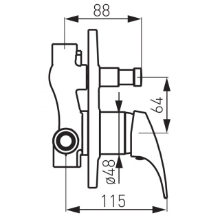 FERRO Bateria natryskowa podtynkowa | Ferro One - BFO7P