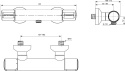 IDEALSTANDARD MELANGE Bateria natryskowa ścienna termostatyczna - A4279