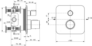 IDEALSTANDARD MELANGE Bateria natryskowa ścienna - A4269