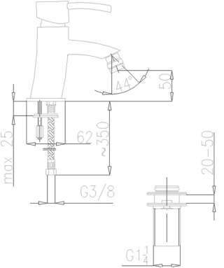 KFA DIAMENT Bateria jednouchwytowa, bidetowa - 4107-011-00