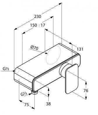 KLUDI E2 Jednouchwytowa bateria natryskowa DN 15 - 497140575