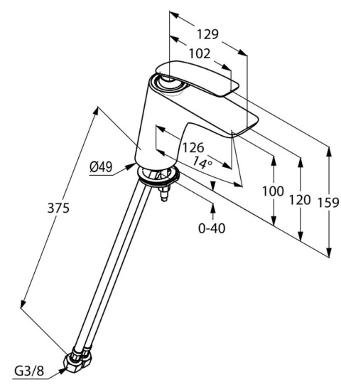 KLUDI Balance Jednouchwytowa bateria umywalkowa DN 10 - 520260575