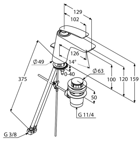 KLUDI Balance Jednouchwytowa bateria umywalkowa DN 10 - 520230575