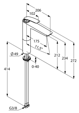 KLUDI Balance Jednouchwytowa bateria umywalkowa DN 10 - 522960575