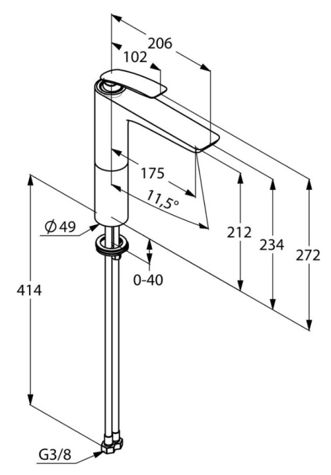 KLUDI Balance Jednouchwytowa bateria umywalkowa DN 10 - 522960575