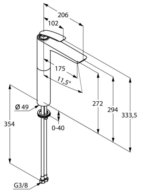 KLUDI Balance Jednouchwytowa bateria umywalkowa DN 10 - 522980575