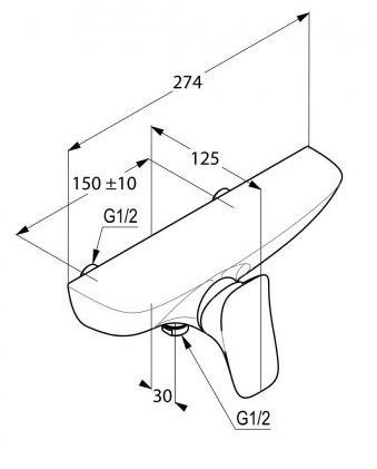 KLUDI Ambienta Jednouchwytowa bateria natryskowa DN 15 - 537100575